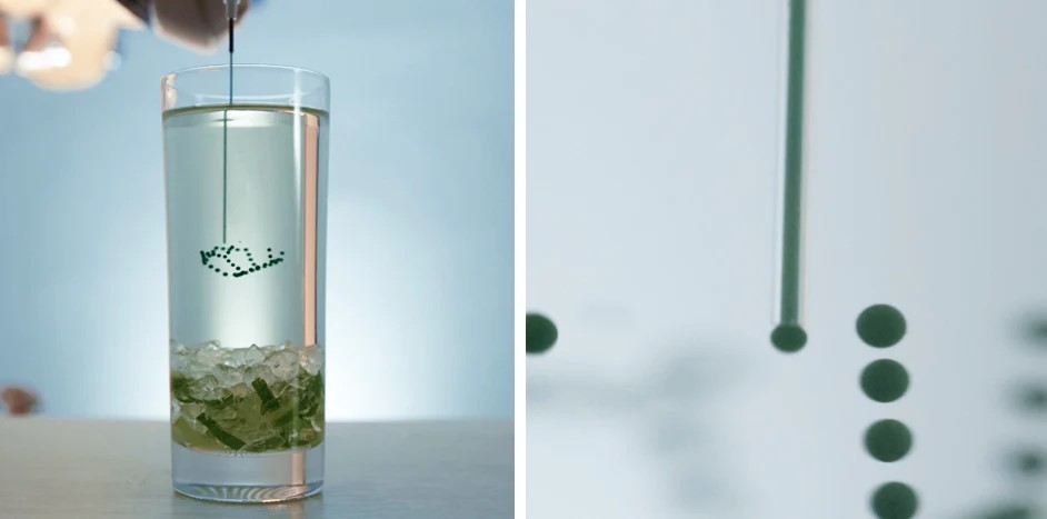 Print a Drink mit NV Mikroventilen Druck