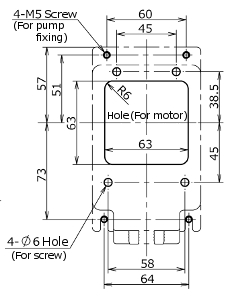 RP-WII Befestigungsbohrungen DC-Motor