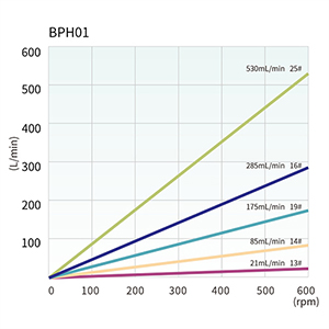 Pumpenkopf BPH01 Förderkurven